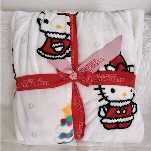 Hello Kitty Christmas Blanket Twin Sanrio New